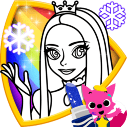 碰碰狐雪公主填色游戏